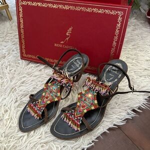 Rene Caovilla Vibrant Beaded Sandals